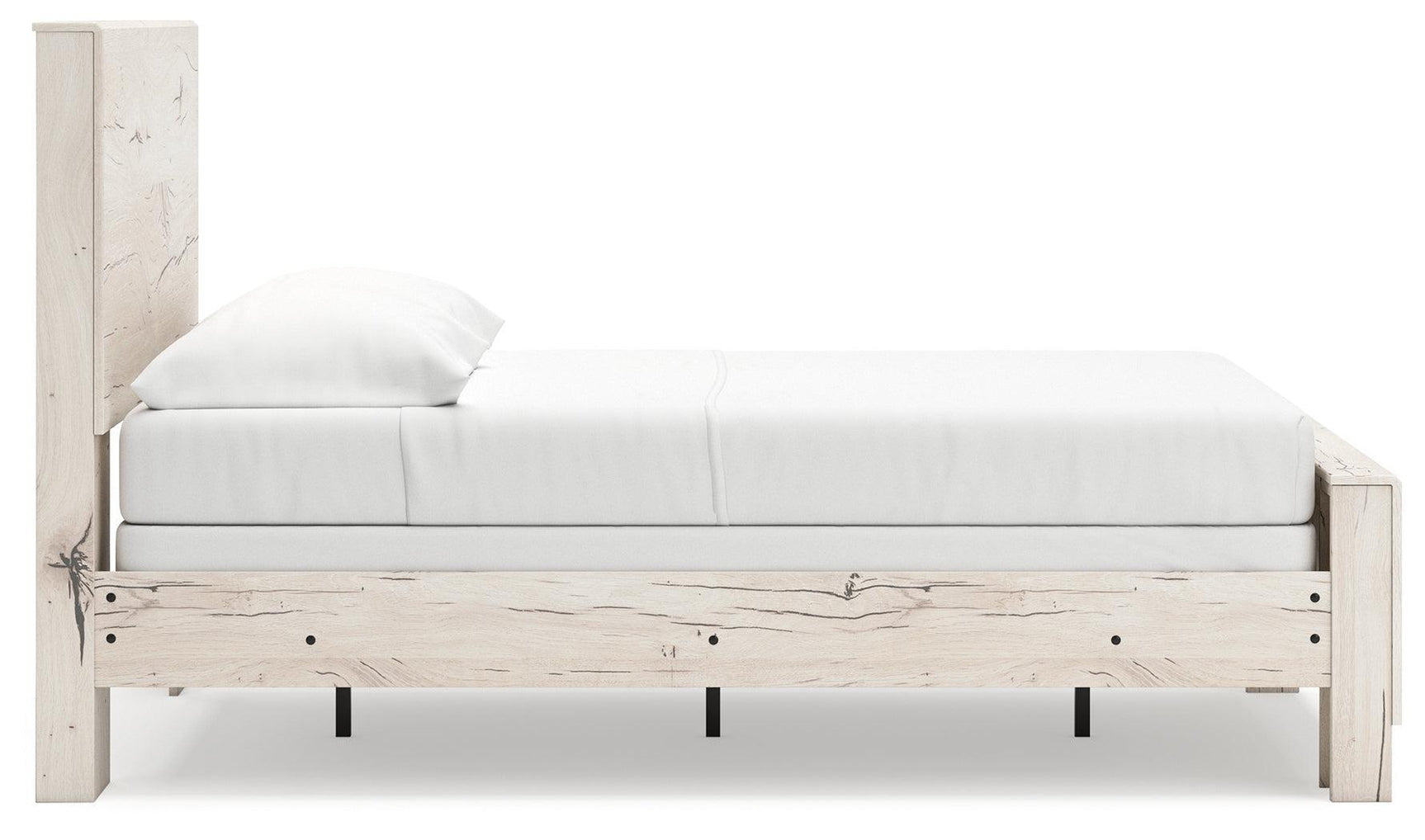 Lawroy Light Natural Full Panel Bed - Ella Furniture