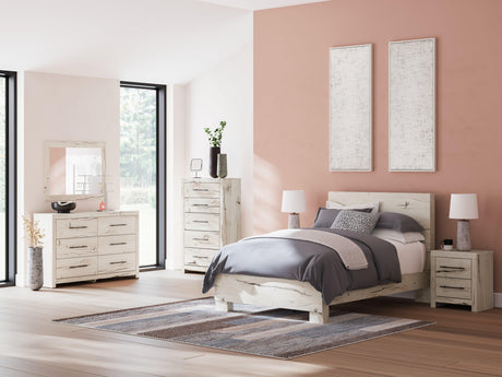 Lawroy Light Natural Full Panel Bed - Ella Furniture