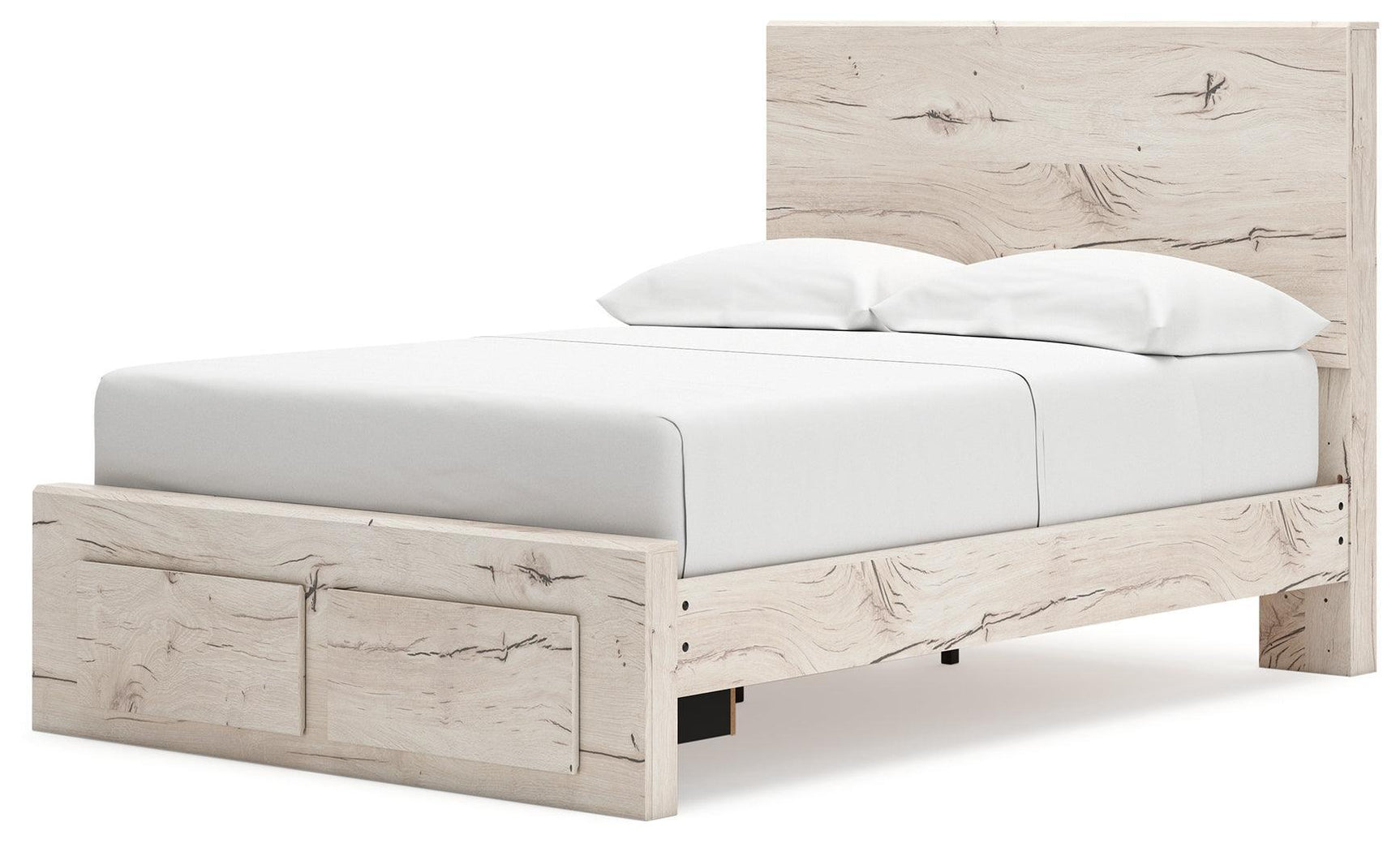 Lawroy Light Natural Full Panel Storage Bed - Ella Furniture