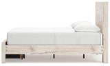 Lawroy Light Natural Full Panel Storage Bed - Ella Furniture