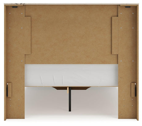 Lawroy Light Natural Full Panel Storage Bed - Ella Furniture