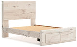 Lawroy Light Natural Full Panel Storage Bed - Ella Furniture