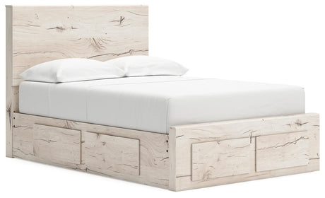 Lawroy Light Natural Full Panel Storage Bed - Ella Furniture