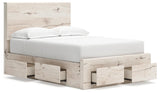 Lawroy Light Natural Full Panel Storage Bed - Ella Furniture