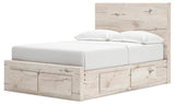 Lawroy Light Natural Full Panel Storage Bed - Ella Furniture