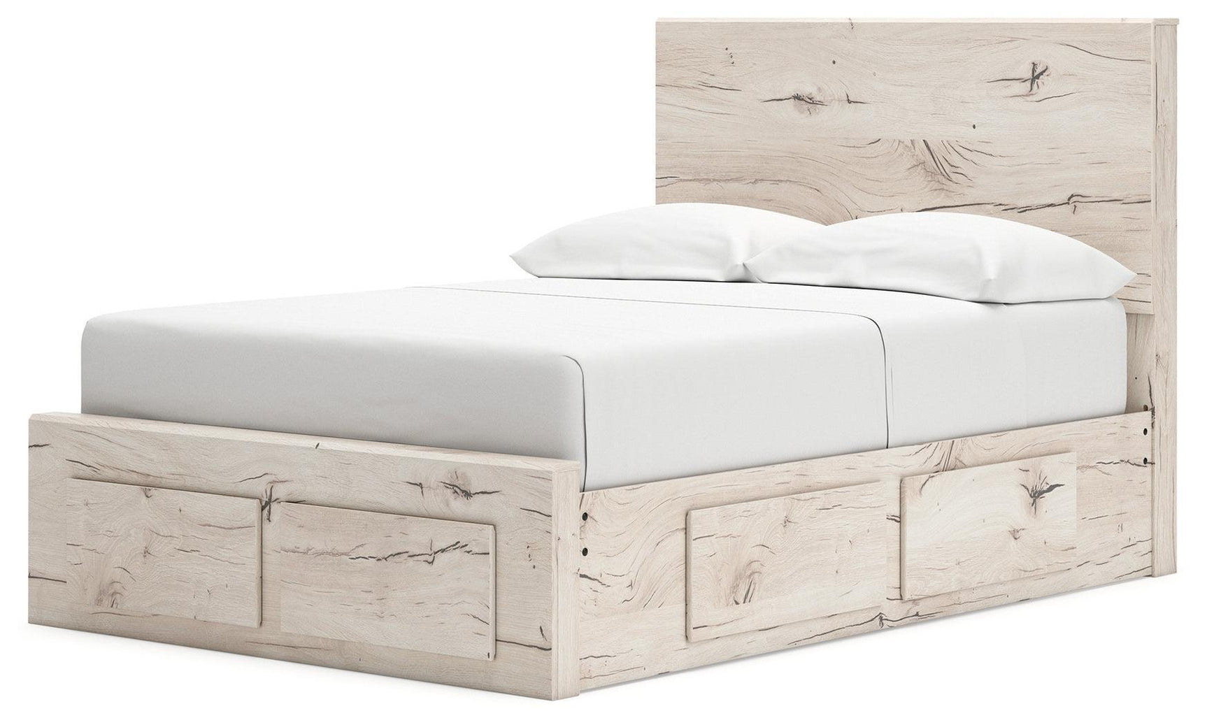 Lawroy Light Natural Full Panel Storage Bed - Ella Furniture