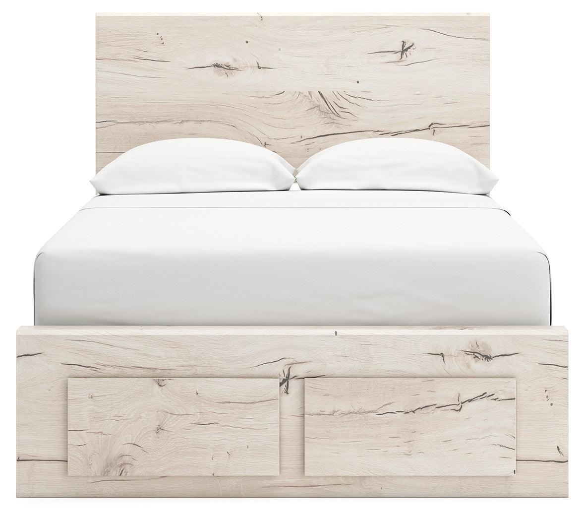 Lawroy Light Natural Full Panel Storage Bed - Ella Furniture