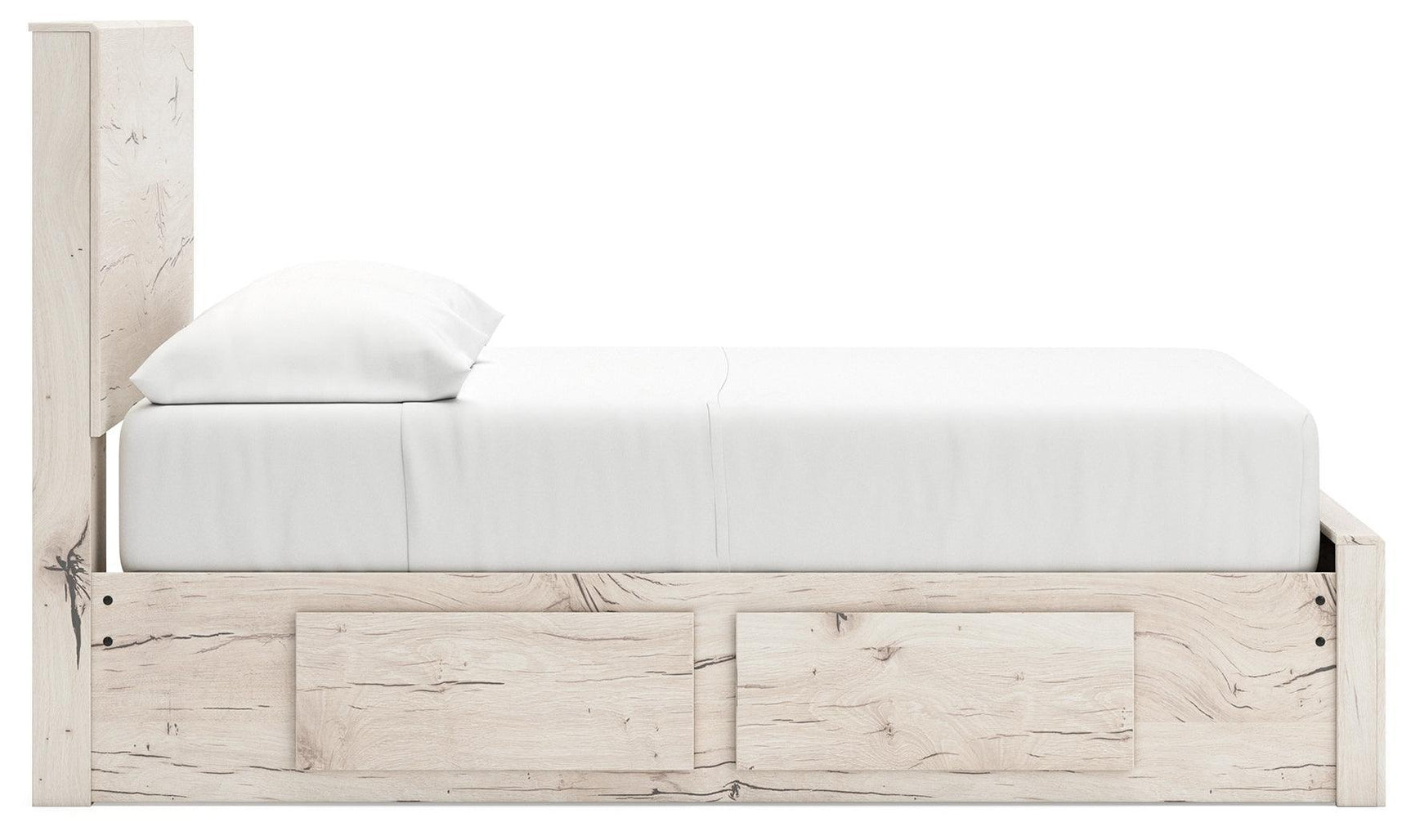 Lawroy Light Natural Full Panel Storage Bed - Ella Furniture