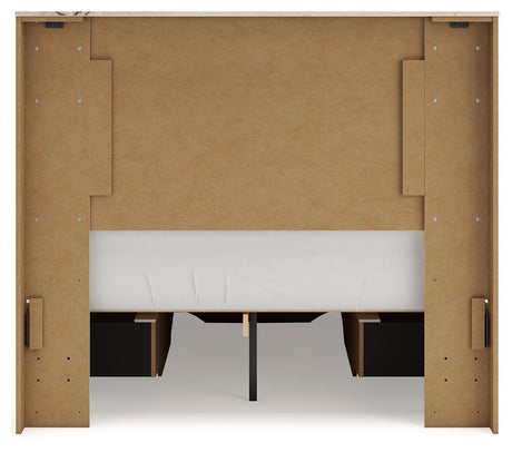 Lawroy Light Natural Full Panel Storage Bed - Ella Furniture