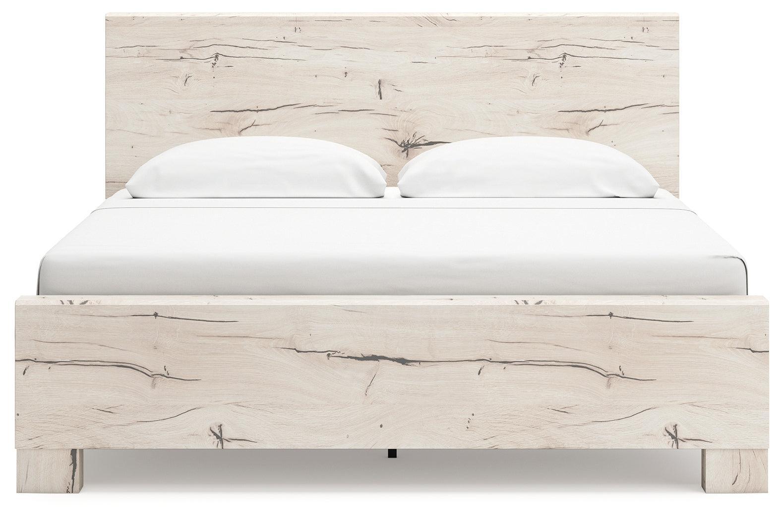 Lawroy Light Natural King Panel Bed - Ella Furniture
