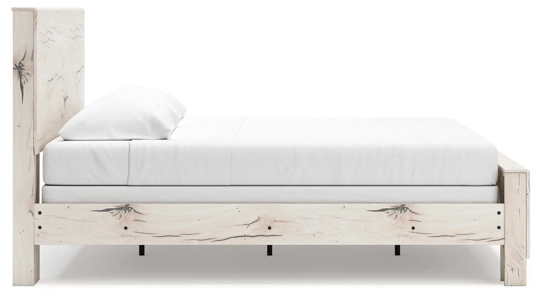 Lawroy Light Natural King Panel Bed - Ella Furniture