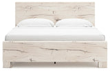Lawroy Light Natural King Panel Bed with Storage - Ella Furniture