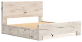 Lawroy Light Natural King Panel Bed with Storage - Ella Furniture