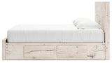 Lawroy Light Natural King Panel Storage Bed - Ella Furniture