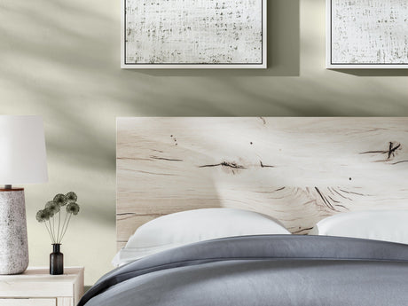 Lawroy Light Natural Queen Panel Bed - Ella Furniture