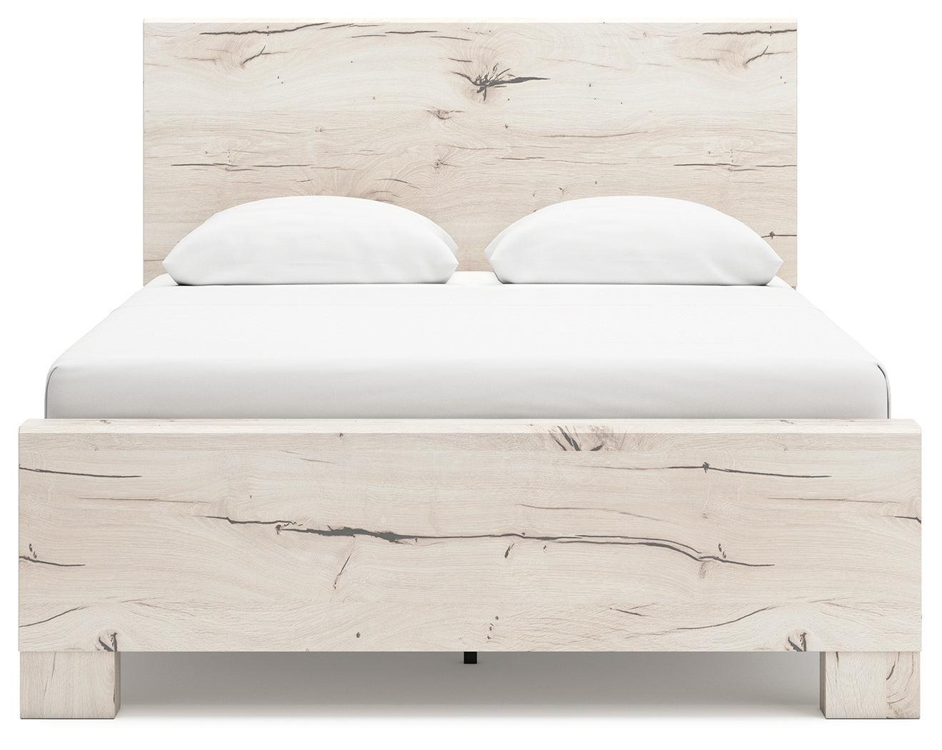 Lawroy Light Natural Queen Panel Bed - Ella Furniture