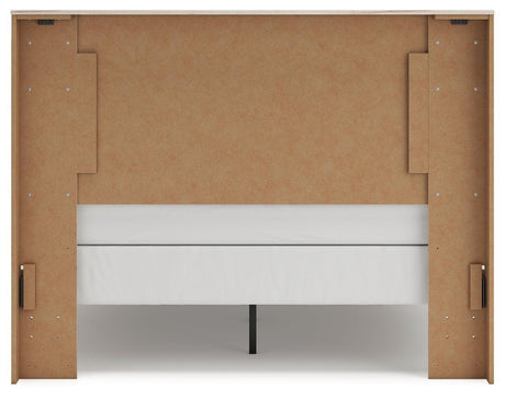 Lawroy Light Natural Queen Panel Bed - Ella Furniture
