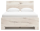 Lawroy Light Natural Queen Panel Bed with Storage - Ella Furniture