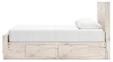 Lawroy Light Natural Queen Panel Bed with Storage - Ella Furniture