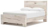 Lawroy Light Natural Queen Panel Bed with Storage - Ella Furniture