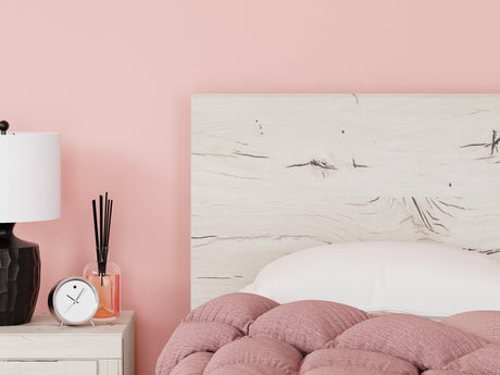 Lawroy Light Natural Twin Panel Bed - Ella Furniture