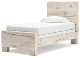 Lawroy Light Natural Twin Panel Bed - Ella Furniture