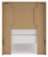 Lawroy Light Natural Twin Panel Bed - Ella Furniture