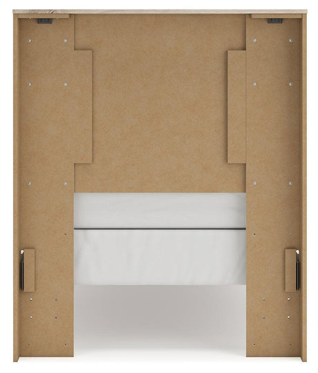 Lawroy Light Natural Twin Panel Bed - Ella Furniture