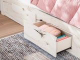 Lawroy Light Natural Twin Panel Bed with Storage - Ella Furniture