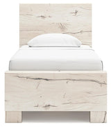 Lawroy Light Natural Twin Panel Bed with Storage - Ella Furniture