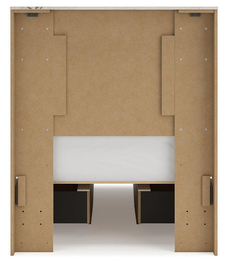 Lawroy Light Natural Twin Panel Bed with Storage - Ella Furniture