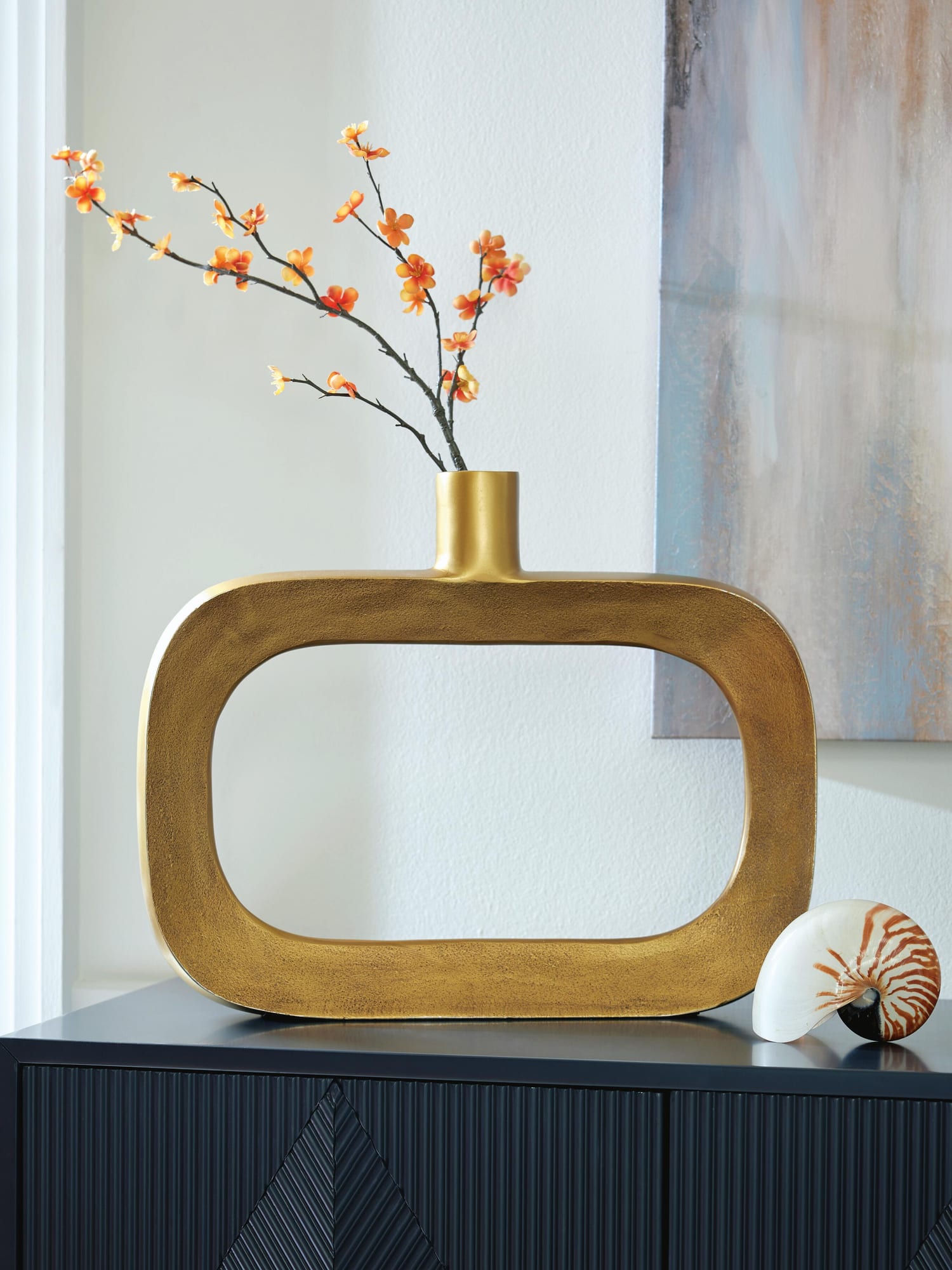 Lawtonville Antique Gold Finish Vase from Ella Furniture