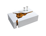 Leah Wood Whitegold 3-Piece Coffee Table - Ella Furniture