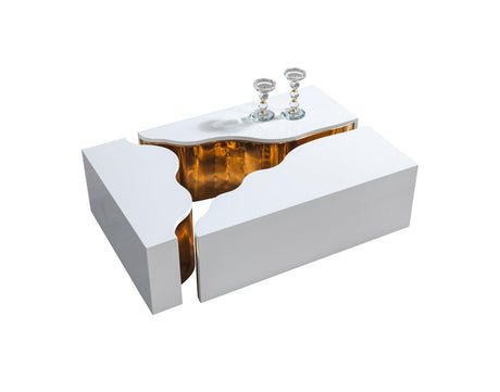 Leah Wood Whitegold 3-Piece Coffee Table - Ella Furniture