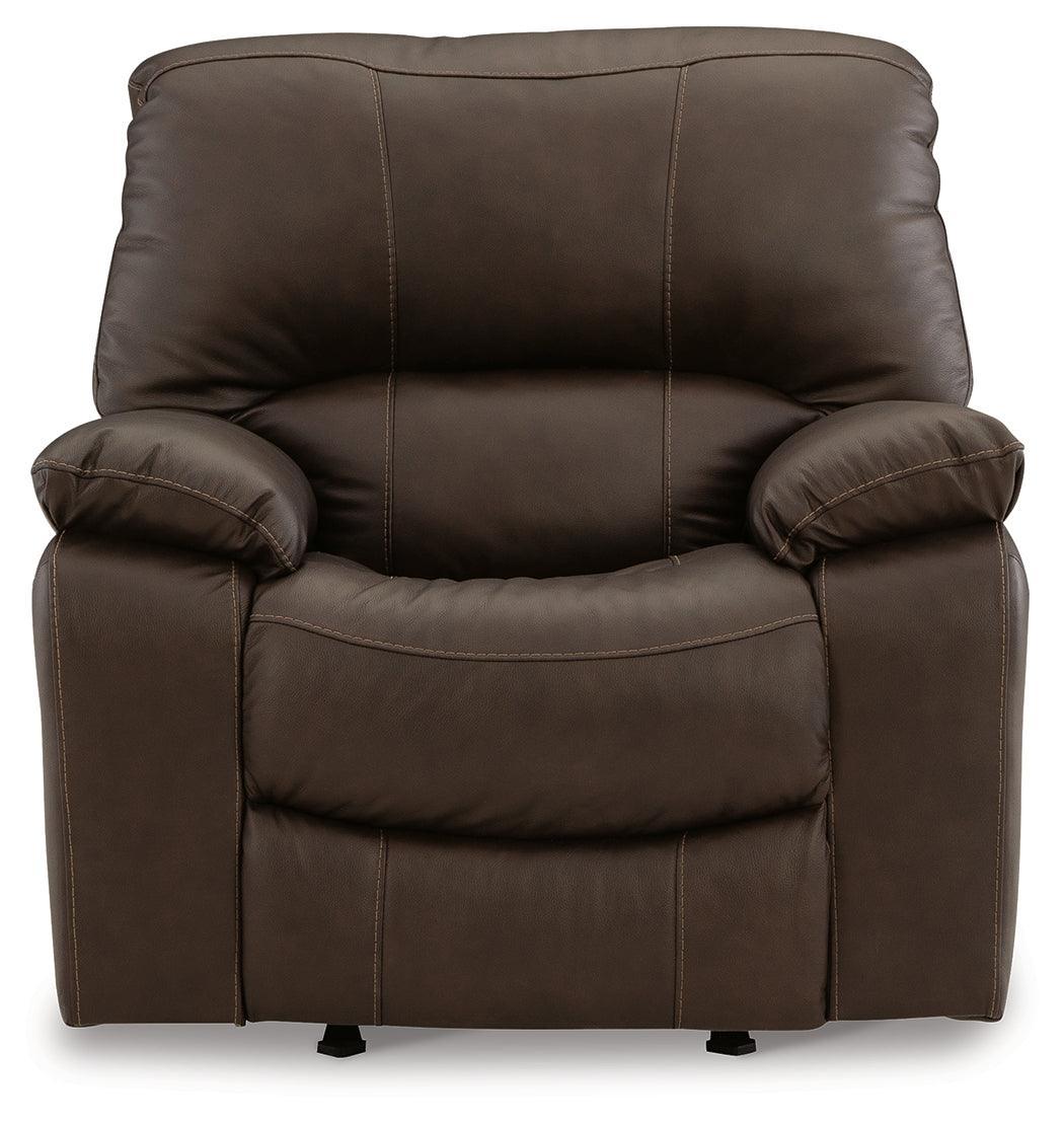 Leesworth Dark Brown Sofa, Loveseat And Recliner - Ella Furniture