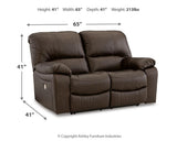 Leesworth Dark Brown Sofa, Loveseat And Recliner - Ella Furniture