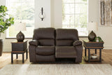 Leesworth Dark Brown Sofa, Loveseat And Recliner - Ella Furniture