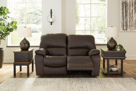 Leesworth Dark Brown Sofa, Loveseat And Recliner - Ella Furniture