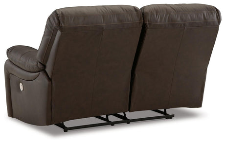Leesworth Dark Brown Sofa, Loveseat And Recliner - Ella Furniture