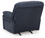 Leesworth Ocean Leather Power Recliner - Ella Furniture