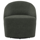 LEON BED Leon Upholstered Barrel Accent Swivel Chair Hunter Green 903075 - Ella Furniture