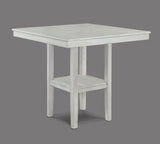 Lester Driftwood Modern Solid Wood And Veneers Counter Height Dining Room Set - Ella Furniture