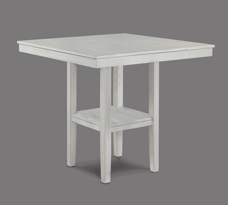 Lester Driftwood Modern Solid Wood And Veneers Counter Height Dining Room Set - Ella Furniture