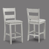 Lester Driftwood Modern Solid Wood And Veneers Counter Height Dining Room Set - Ella Furniture