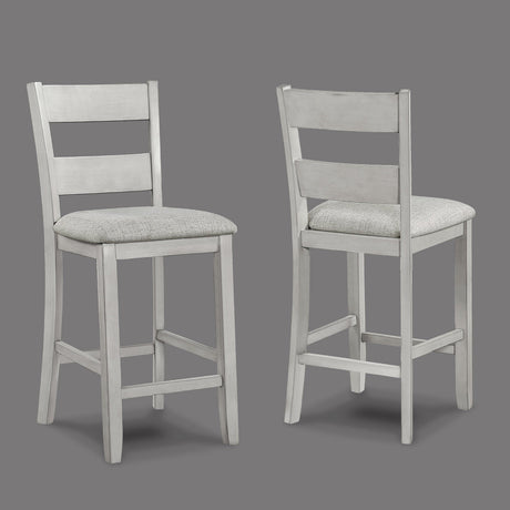 Lester Driftwood Modern Solid Wood And Veneers Counter Height Dining Room Set - Ella Furniture