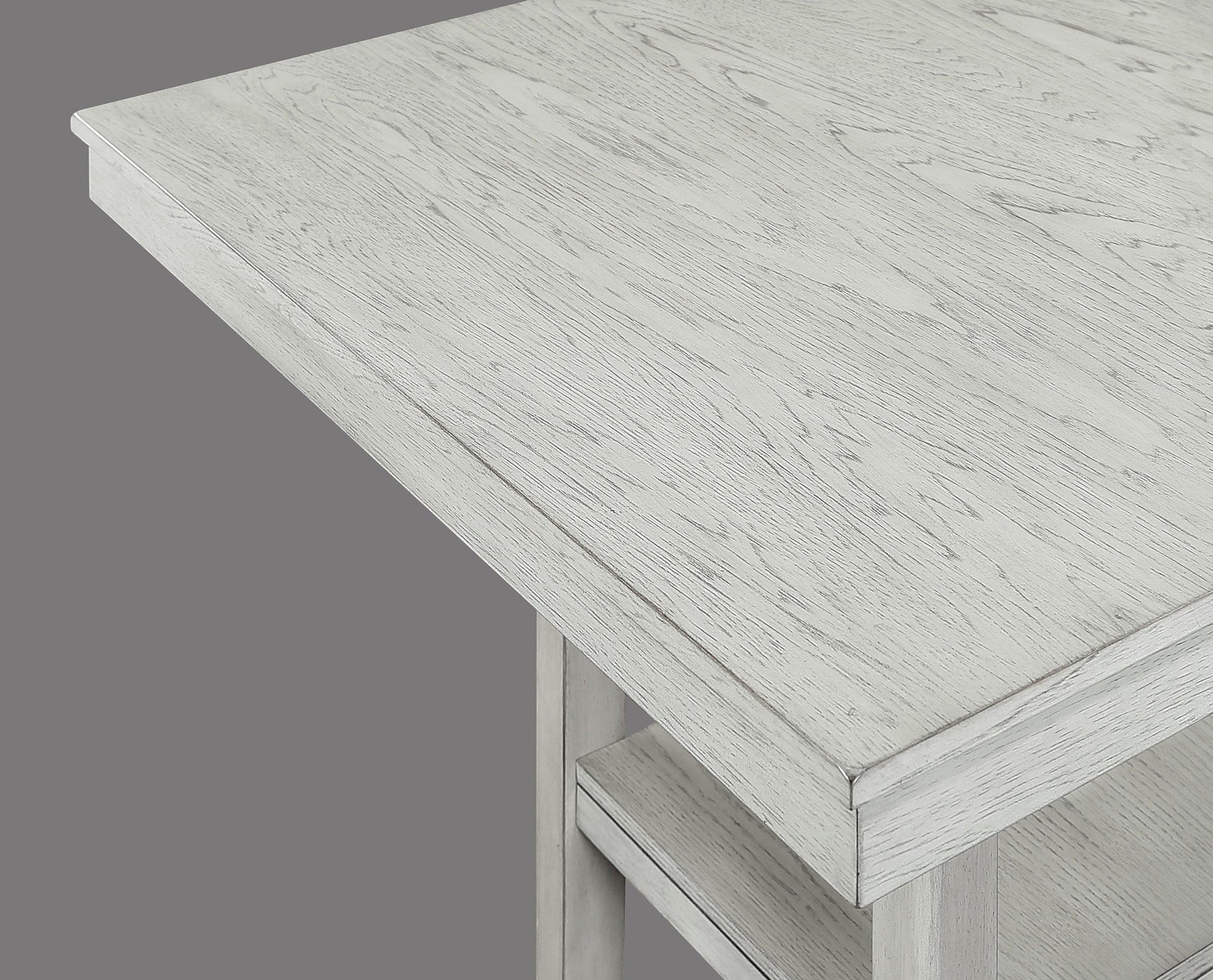 Lester Driftwood Modern Solid Wood And Veneers Counter Height Dining Room Set - Ella Furniture