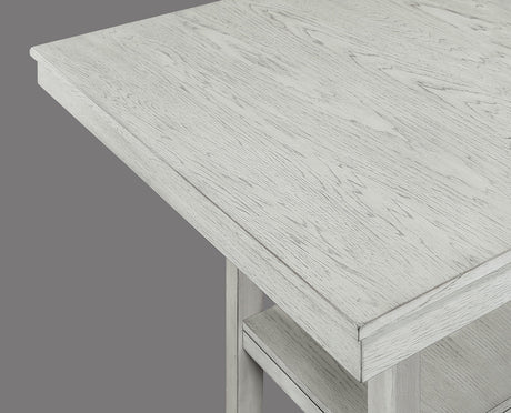 Lester Driftwood Modern Solid Wood And Veneers Counter Height Dining Room Set - Ella Furniture