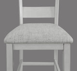 Lester Driftwood Modern Solid Wood And Veneers Counter Height Dining Room Set - Ella Furniture