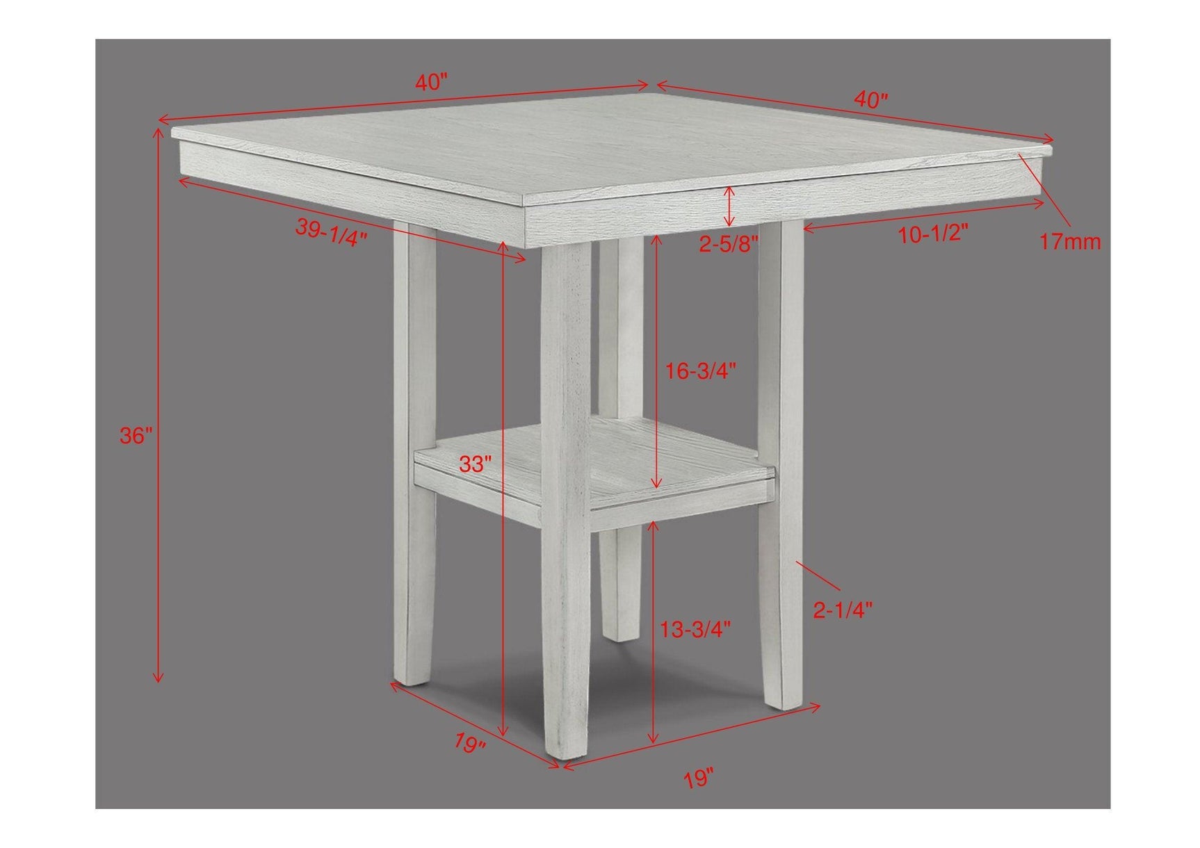 Lester Driftwood Modern Solid Wood And Veneers Counter Height Dining Room Set - Ella Furniture