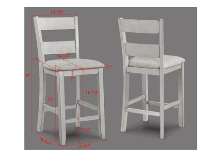 Lester Driftwood Modern Solid Wood And Veneers Counter Height Dining Room Set - Ella Furniture